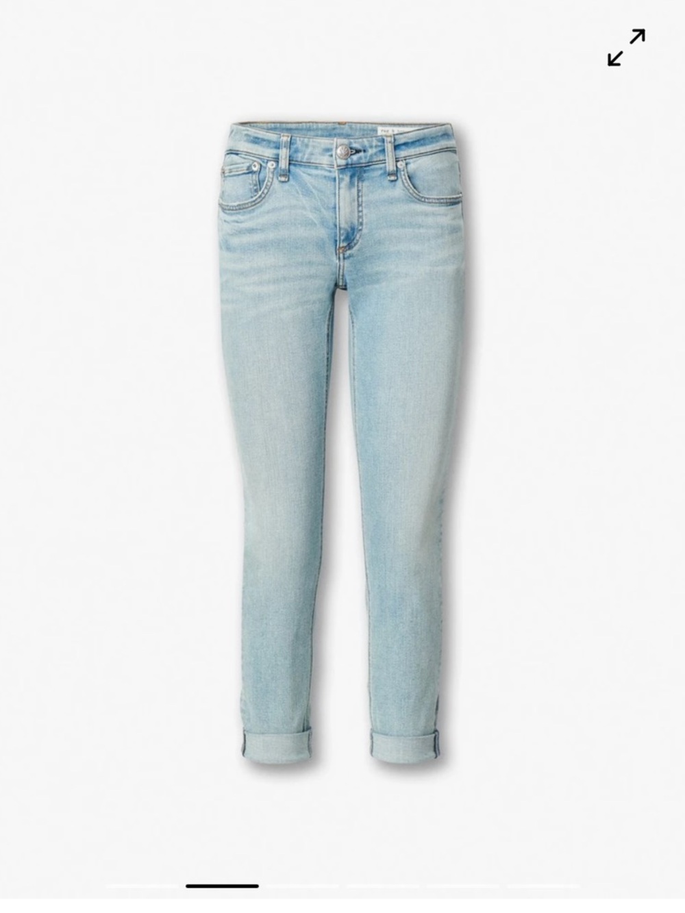 rag & bone Light Blue Boyfriend Jeans - Picture 3 of 3